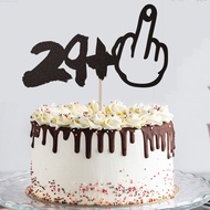 1pc Glitter Black 30th Birthday Cake Decorations Perfect for Thirty Birthday Party 30th Anniversary 