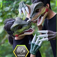 JEREMY 3D Dinosaur Mask, Sound Lifelike Dinosaur Mask Headwear, Realistic Comfortable 3D Dinosaur Cl