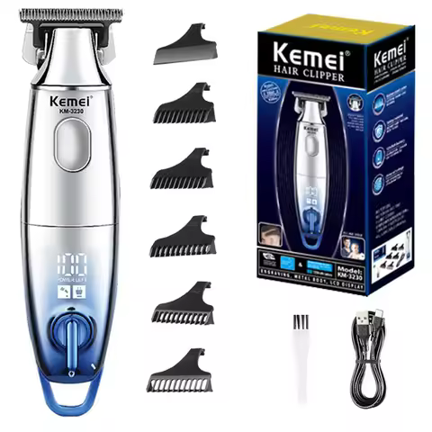 Kemei 3230 0mm Professional Hair Trimmer For Men Electric Beard Hair Clipper Barber USB Rechargeable