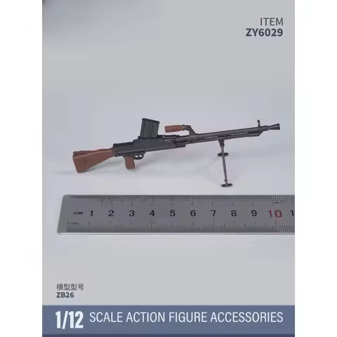 ZYTOYS ZY6029 1/12 Scale PVC Cannot Fire Soldier Toys Gun ZB26 M3 MP40 C96 M1 M1891 Gun Model Set fo