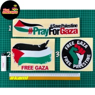 Free Gaza (Flag) / #PrayForGaza #Free Palestine / Fre Gaza Sticker Cutting Overlapping Reflective (B