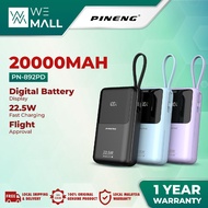 Pineng PN-892PD Built-in Cable 22.5W  20000mAh Power Bank