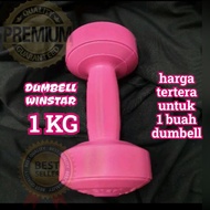PINK 1 KG WINSTAR DUMBELL BARBEL BARBLE DAMBEL DUMBELL DAMBEL