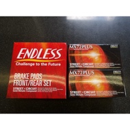 ENDLESS MX72 PLUS HONDA CIVIC FL5 TypeR Pad (Front/Back) (1 Set Not Sold Separately)