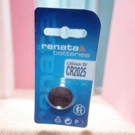 Original Renata CR2025 Battery, 3V Button Watch Battery, Longer Lasting
