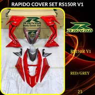 RAPIDO BODY COVER SET RS150R RS150 V1 (23) - RED/GREY (STICKER TANAM) COVERSET