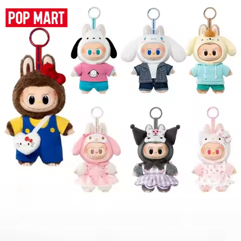 Pop Mart The Monsters Labubu Γ Sanrio Characters PVC Plush Keychain Collectible Gift