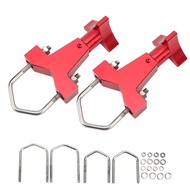Lift Jack Mount 6061 Billet อลูมิเนียมสีแดง Anodized สำหรับ Polaris Rzr Offroad 1in 2.5in สแควร์รอบห