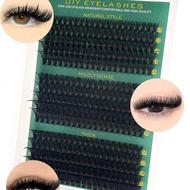 Fluffy Lash Clusters 60D+80D+100D/60D+80D+100D+120D/40D+60D+80D/80D/200D Individual Eyelash Thick Cl