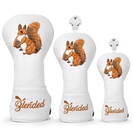 White Squirrel High Quality Golf Club Head Covers Golf Fariway Wood Covers Hybrid Head Covers 3 Wood