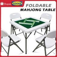 Foldable Mahjong Table Home Folding Mahjong Table Portable Metal Toughness Plastic Dining Table