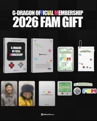 (早鳥價) G-DRAGON 2026 OFFICIAL MEMBERSHIP FAM GIFT GD會員禮｜GD小卡專輯代購 GD專輯 GD小卡 GD手燈 GD演唱會 GD MD GD周邊