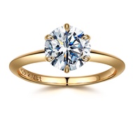 2ct Round Moissanite Engagement Ring for Women, Brilliant D Color VVS1 Clarity Classic Lab Created D