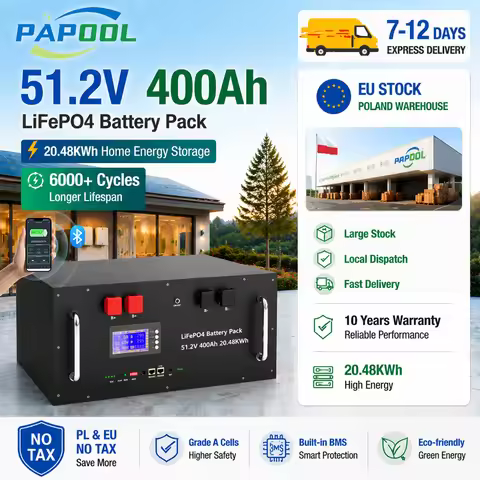LiFePO4 48V 400Ah Battery 20Kwh 6000+ Cycles Solar Energy Storage 16S BMS 51.2V 100Ah 150Ah 200Ah 30