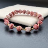 天然硃砂原礦手鍊 14k包金手鍊 玉化硃砂