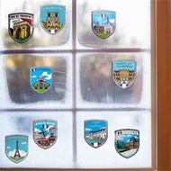 環遊世界玻璃貼系列鍍銀浪漫 法國主題靜電玻璃貼9入 旅遊紀