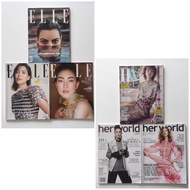 Pack of 6 fashion magazines: ELLE + HER WORLD
