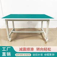 Wheeled Test Workshop Double-Layer Movable Operating Table Trolley Anti-Static Repair Table Workbenc
