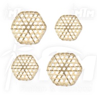 Hexagonal bamboo grill, decorative accessories, decor