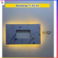 45 inch tv Backdrop with LED lights, special center hole 120 x 70cm TV Bracket