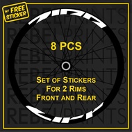 ZIPP (8 or 12 pcs) 700c 30mm Wheel Rim Sticker Decal Vinyl for Road Bike Fixie Design 2