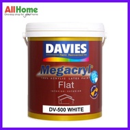 ◹ ◱ DAVIES DV-500 Megacryl Flat Latex Paint White 4L