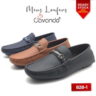 Cavando PU Leather Men Loafer Shoes 828-1 Black/Blue/Tan - Kasut Loafer Lelaki Warna Hitam/Biru/Tan