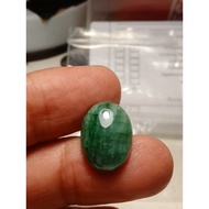 Batu Zamrud Asli 8.20 carat  OVAL CABOCHON Cut 16 X 12 X 5 MM Translucent ZAMBIA Green Emerald .+ IKAT CINCIN