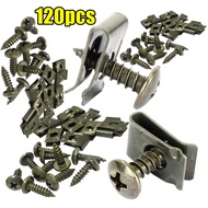 120Pcs M5 Skru Motosikal Klip U Nat M5 Screw Motorcycle Cover Set Body Screw Clip Metal Fastener Car