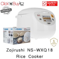 Zojirushi NS-WXQ18 Rice Cooker. 1.8L Capacity. Multi Menu Setting. Four Delay Timer. Safety Mark Approved. 1Yr Wty.