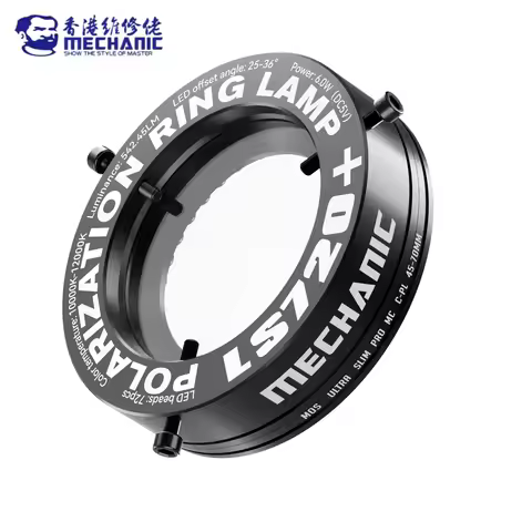 Mechanic LS720 Plus Microscope Ring Light Polarized 72 LED Ring Lamp Adjustable Anti Glare Eliminate
