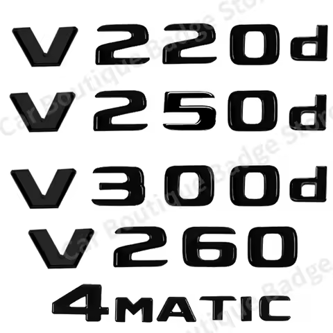 3D Car Trunk V260L V350d V260 V220d V200d V250d V300d Letters Logo Badge Emblem Sticker For Mercedes