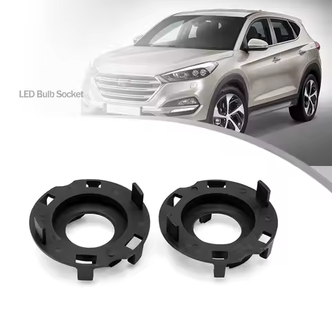 2Pc For Hyundai Tucson Ioniq i30 Kia Cerato Forte H7 Led Headlamp Socket Bulb Cap Mount Ring Headlig
