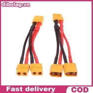 DIBO XT60 3-Way Y Splitter 14AWG Silicone Wire Parallel Battery Connector for RC Motor .