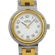 【日本直送】愛馬仕 HERMES Clipper 不鏽鋼石英錶 指針式顯示 白色錶盤 女款【二手】