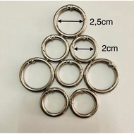 12pcs open-close rings / round on-off bag rings 2cm and 2.5cm