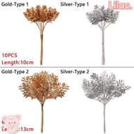 LILAC 6/10PCS Artificial Pine Branch Leaf Wreath Home Decorations Christmas Ornament Gift Box Adornment Faux Plant