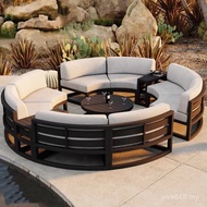Waterproof Courtyard Sunscreen Simple Nordic Coffee Table Sales Office Outdoor Outdoor Curved Combin
