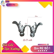 Art iron flowers - 2-eyed Y-shaped iron leaves replace 2-eyed cast iron leaves (bag)