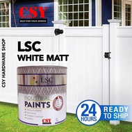 LSC WHITE MATTE PAINT FOR WOOD AND METAL 5 LITER / Cat Kayu Besi Putih Mati