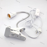 Flexible 360 Degrees Desk Lamp Holder E27 Base Socket Clip-On Cable with On Off Switch for Home Plan
