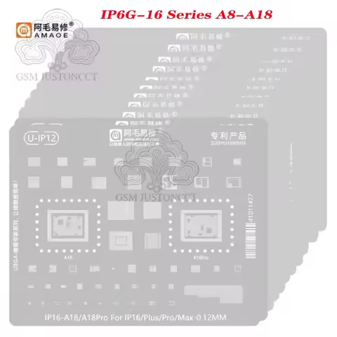 Amaoe For iPhone 6 ~ 17 Pro MAX BGA plantilla de reparación A8 ~ A19 placa base CPU IC Chip plantaci