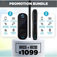 NOVAS Bundle 4A Promo | NV02G Smart Digital Gate Lock and NV28D WIFI Digital Door Lock in Black | FREE INSTALLATION