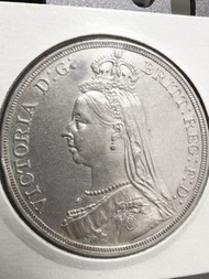英國維多利亞女王銀幣 1887年