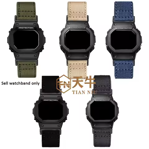 Breathable sweatproof nylon watch strap for Casio DW5600 GW-M5610 DW-5610 GW5000 16mm fashion fabric
