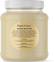Raw Cocoa Butter 3 lbs. Bulk Jar - 100% Pure Natural Unrefined FOOD GRADE Arriba Nacional Cacao Bean