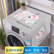 Microwave Oven Cover Cloth Waterproof Fully Automatic Influencer Refrigerator Cover Cover Towel Cartoon Style Fully Waterproof Cover Cloth Washing Machine Cover Towel Microwave Cover Cloth