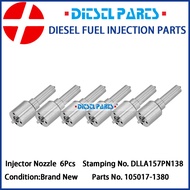 6Pcs Diesel Fuel Inejctor Nozzle Tips 105017-1380 DLLA157PN138 for ISUZU Forward FRR FSR FTR 6HE1*&*