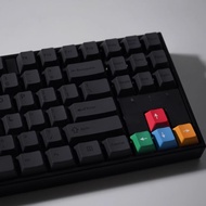 YongQiu Retro Minimalist Black Japanese Keycap Cherry Profile Dye-Sub Keycaps Set for Mechanical Keyboard mx switch
