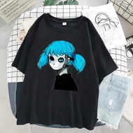 Vintage Sally Face Cartoon T-shirt Summer Fashion Funny Women Men Printed T-shirt Tops Casual Loose